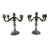 PAIR OF CONTINENTAL .800 FINE SILVER CANDELABRA