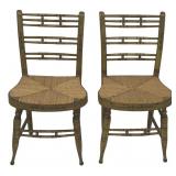 PR OF SHERATON FANCY CHAIRS IN ORIGINAL PAINT