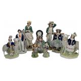 10 PCS OF STAFFORDSHIRE & PRATTWARE INC. 9 FIGURES