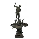 BRONZE GRAND TOUR CENTERPIECE, NEPTUNE SURROUNDED