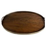 TIFFANY & CO. SILVER SILVER BORDERED WALNUT TRAY