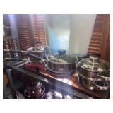 Stainless sauce pans and skillets 5pcs