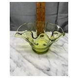 Free folded art glass bowl