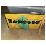 Metal embossed rapid gro Sign