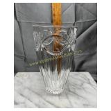 Heavy cut crystal vase