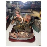 Cowboy and native American figurines