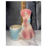 Vintage pottery punk lady planter