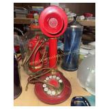 Vintage red rotary phone