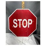 Metal stop sign