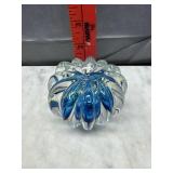 Blue and clear paper weight