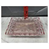 Pink moon and star rectangle dish