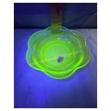 Tiffin uranium glass dish