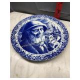 Belgium delft blue fisherman platter