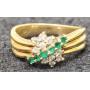14 Kt. Gold Diamond & Emerald Ring