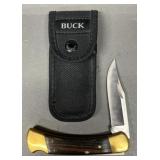 Buck 110 Lockback Knife & Nylon Belt Sheath
