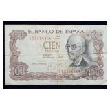 1970 Spain 5 Pesetas Banknote