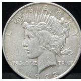1922 Peace Silver Dollar Nice