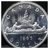 1965 Canada Silver Dollar Gem BU Proof Like