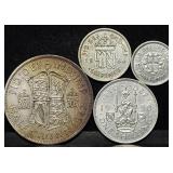 Group of British WW2 Era Type Coins incl. Silver