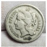 1869 Three Cent Nickel