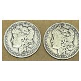 2 - Morgan Silver Dollars