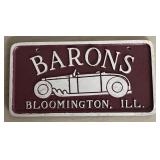 5" x 9" "Barons" Bloomington, IL Plaque