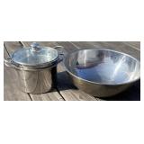 Stainless Double Boiler and 16" Bowl