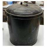 Painted Coal Bucket w/ Lid