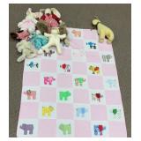 Baby Quilt With Rabbits