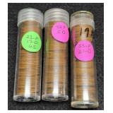 (3) Rolls Early Wheat Cents: