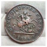 1854 One Penny Bank Of Upper Canada