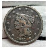 1841 Large Cent F