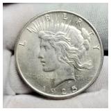 1925 Peace Dollar AU58