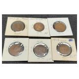 (6) Canada Large Cents: