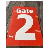 Metal Gate 2/7 Sign