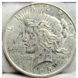 1923-D Peace Dollar MS60