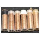 (6) Rolls BU Cents: 1968-P,D,S; 74; 82-P&D