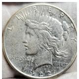 1922-S Peace Dollar MS60