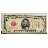 1928 $5 Red Seal Note