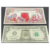 1995 $1 FR Note Unc. w/ Santa Claus