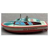 9" Tin Litho Boat