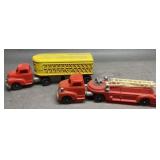 2 - Hubley Plastic Truck & Trailer