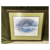 Tom Helfin Framed Swan Print