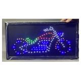 18" Lighted Motorcycle Sign