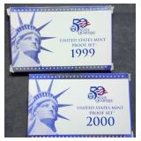 1999 & 2000 US Mint Proof Sets Mint in Box