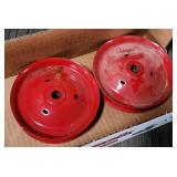 Pedal Tractor Front Disc Rims, IH Farmall Red