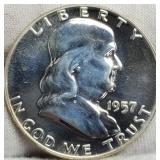 1957 Proof Franklin Half Dollar