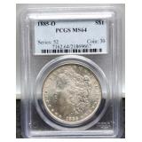 1885-O Slab Morgan Dollar PCGS MS64 Nice