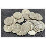 20 Silver Washington Quarters