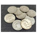 10 Franklin Half Dollars